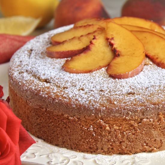 peach cake - Recipe photo by christinascucina