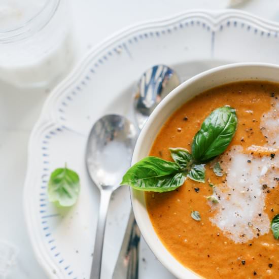 Roasted Heirloom Tomato Soup - Recipe photo by primalrevolutions