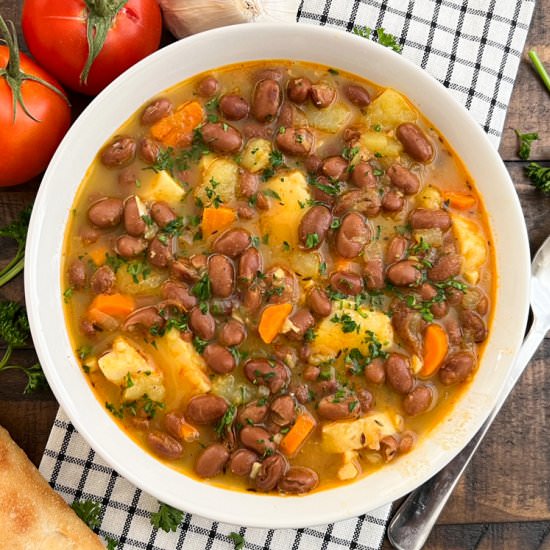 Hearty Pinto Bean & Cod Stew - Recipe photo by Spain on a Fork