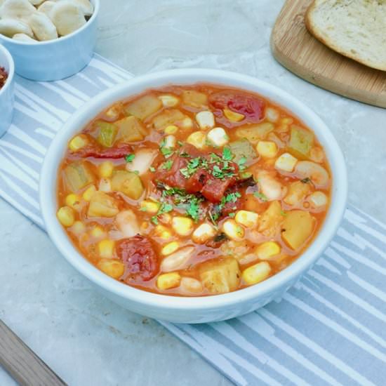 Fire Roasted Tomato Vegetable Soup - Recipe photo by anothertablespoon