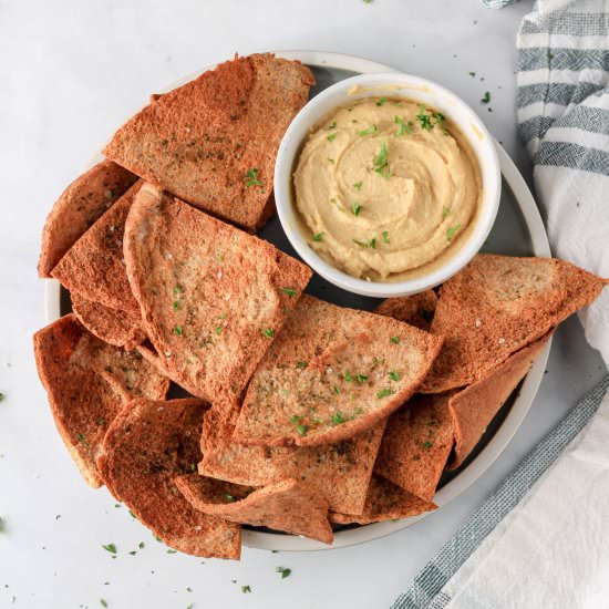 Air Fryer Pita Chips - Recipe photo by My Life After Dairy