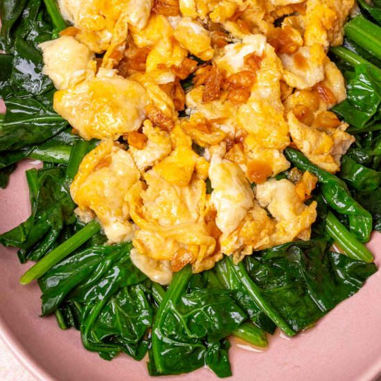 Spinach and Eggs - Recipe photo by cookingwithlei