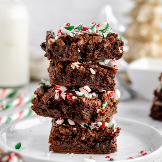 Candy Cane Brownies - Recipe photo by fitandfull