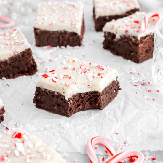 Peppermint Bark Brownies - Recipe photo by bakerstable