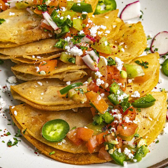 Tacos de Papa (Crispy Potato Tacos) - Recipe photo by ChiliPepperMadness
