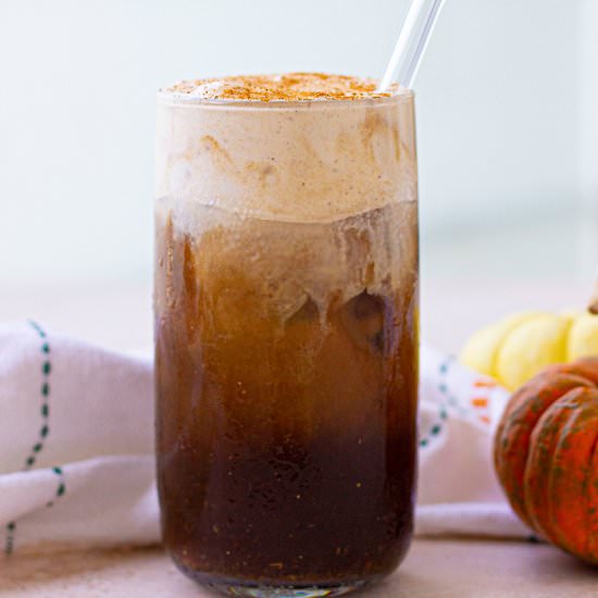 Starbucks Pumpkin Cream Cold Brew - Recipe photo by Skinny Sweets