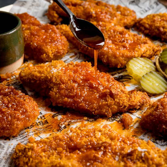 Hot Honey Chicken - Recipe photo by KitchenSanctuary
