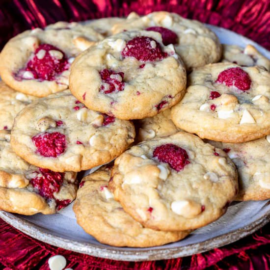 White Chocolate Raspberry Cookies - Recipe photo by Chef Molly