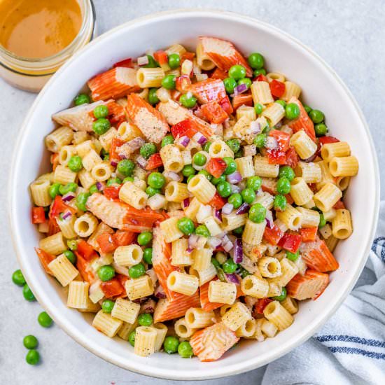 CRAB PASTA SALAD RECIPE - Recipe photo by healthyfitnessmeals