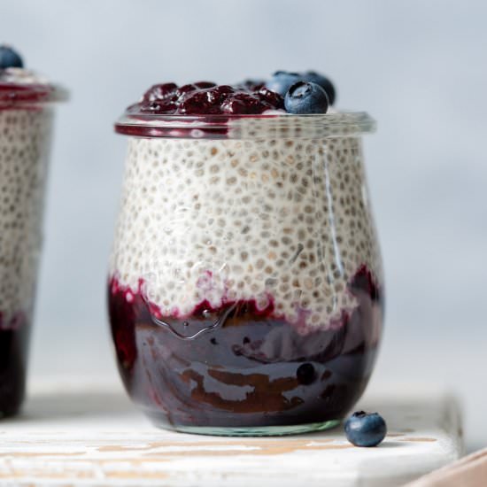 BLUEBERRY COCONUT CHIA PUDDING - Recipe photo by healthyfitnessmeals