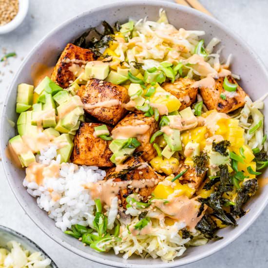 SPICY SALMON MAKI BOWL - Recipe photo by healthyfitnessmeals