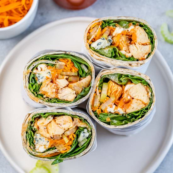 BUFFALO GRILLED CHICKEN WRAP - Recipe photo by healthyfitnessmeals