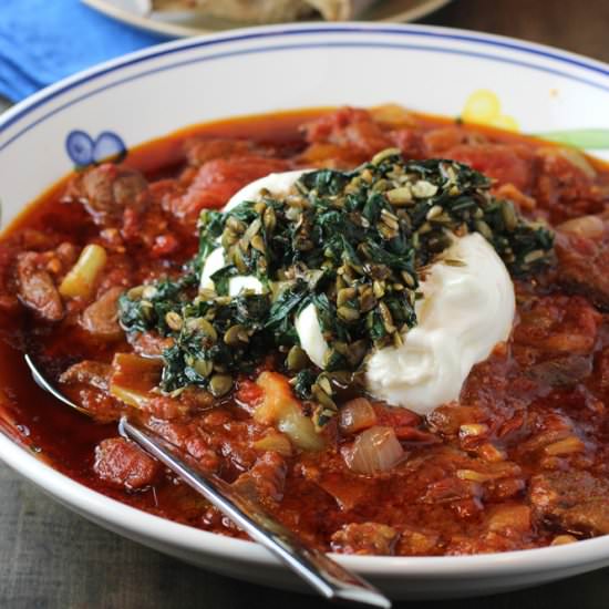 Braised lamb with burrata - Recipe photo by Food Gal