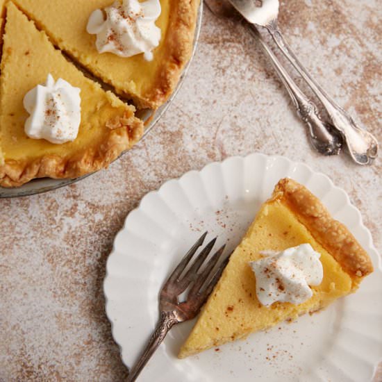 Eggnog Pie - Recipe photo by Barbara Curry