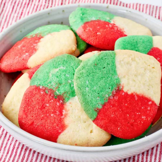 Red, White, and Green Polvorones - Recipe photo by karenskitchenstories