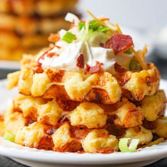 Leftover Mashed Potato Waffles - Recipe photo by MyLifeCookbook