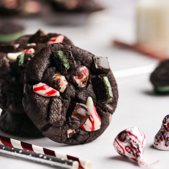 Loaded Peppermint Bark Cookies - Recipe photo by A baJillian Recipes