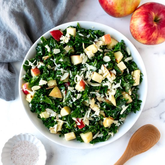 Kale Apple Cheddar Salad - Recipe photo by freshapron