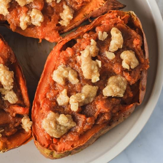 Vegan Twice Baked Sweet Potatoes - Recipe photo by My Life After Dairy