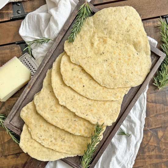 Rosemary Cheese Flatbreads - Recipe photo by Spain on a Fork
