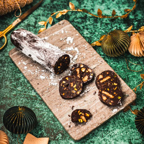 Festive Chocolate Salami - Recipe photo by heinstirred