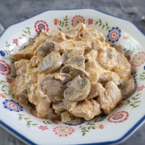 Turkey stroganoff - Recipe photo by Food From Portugal