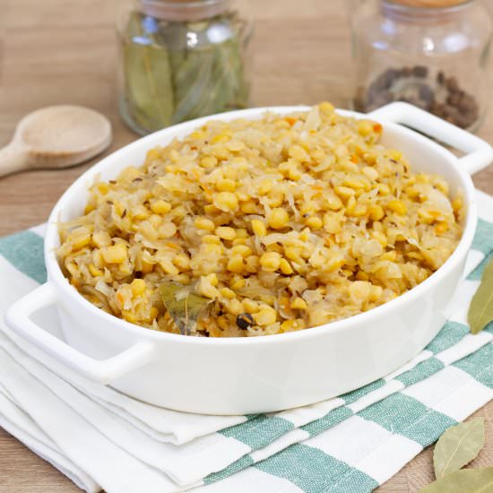 Sauerkraut with peas - Recipe photo by mecooks.com