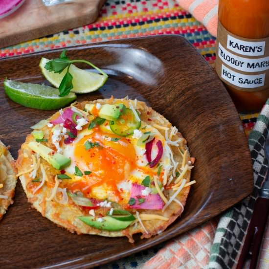 Breakfast tacos w homemade hotsauce - Recipe photo by a zest for life