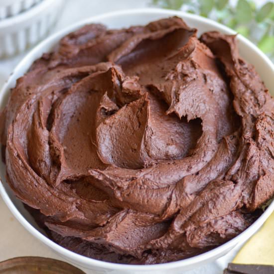 Easy Vegan Chocolate Frosting - Recipe photo by earthly provisions