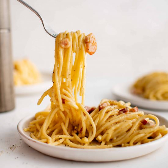 Spaghetti Carbonara - Recipe photo by theforkedspoon