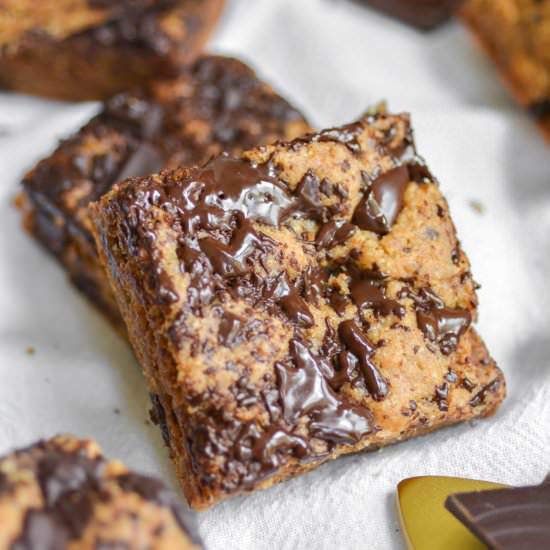 Peanut Butter Chocolate Blondies - Recipe photo by earthly provisions