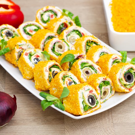 Tortilla rolls in nacho sprinkles - Recipe photo by mecooks.com