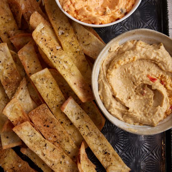 Baked Pita Chips - Recipe photo by Barbara Curry