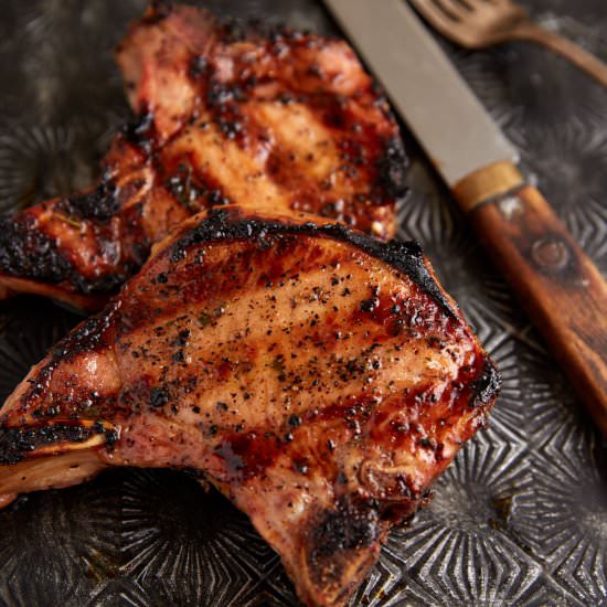 Grilled Pork Chops - Recipe photo by Barbara Curry