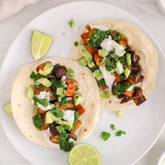Vegan Sweet Potato Tacos - Recipe photo by plantbasedjess
