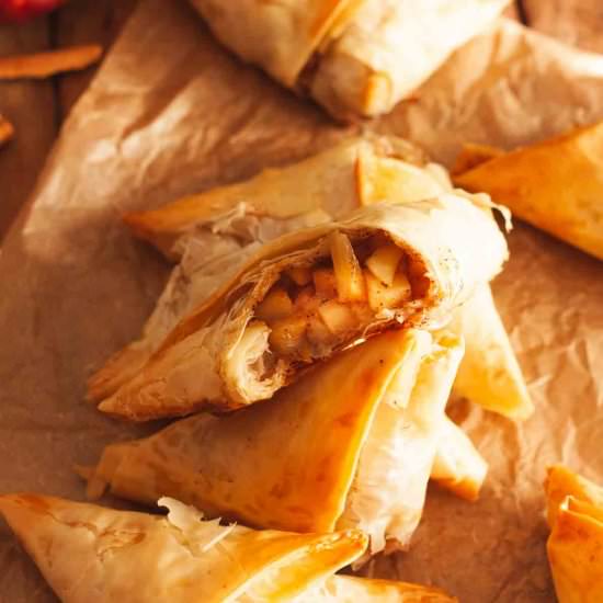 Apple Turnovers with Phyllo Dough - Recipe photo by PastryWishes