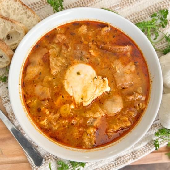 Spanish Garlic & Vinegar Soup - Recipe photo by Spain on a Fork