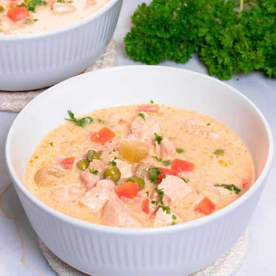 Chicken Pot Pie Soup - Recipe photo by lowcarbspark