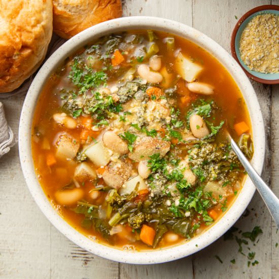 Broccoli Rabe Soup - Recipe photo by Connoisseurus Veg