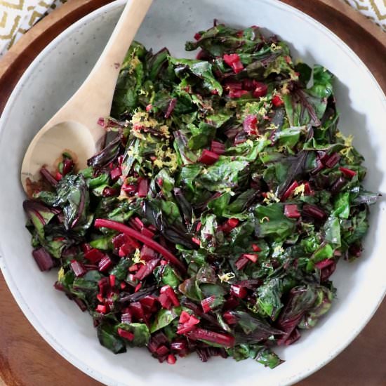 Sauteed Beet Greens - Recipe photo by Whitney Bond