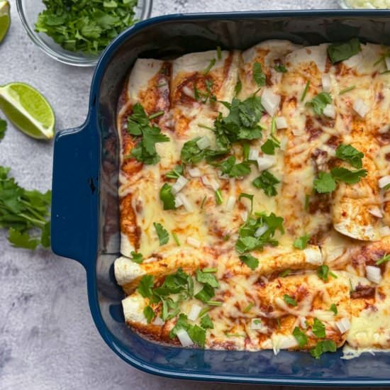 Birria Enchiladas - Recipe photo by thesweetsimplethings