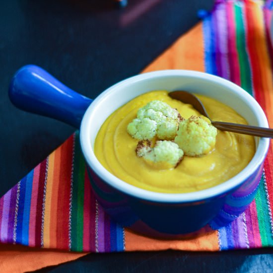 Vegan Sweet Potato Curry Soup - Recipe photo by Feed Your Soul