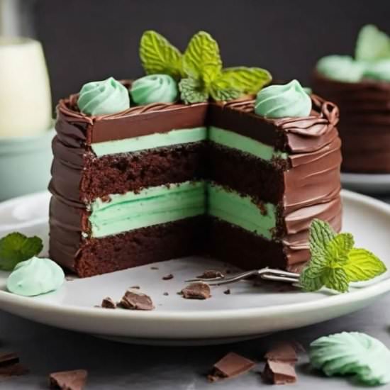 Mint Chocolate Cake - Recipe photo by DishCrafted