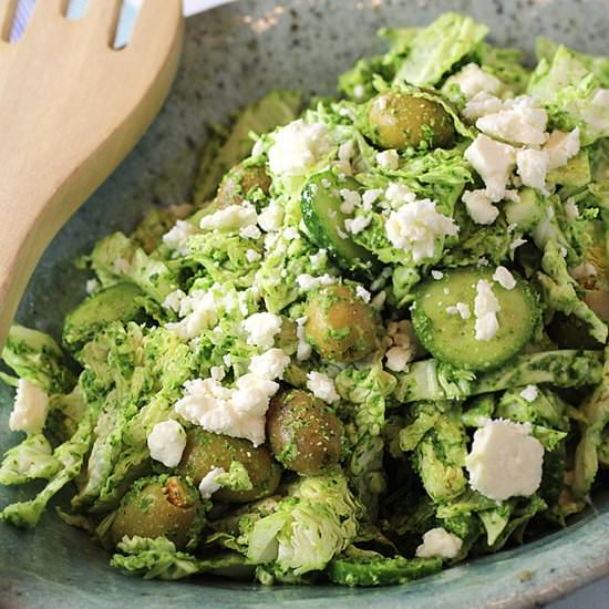 Cabbage salad in green sauce - Recipe photo by Food Gal
