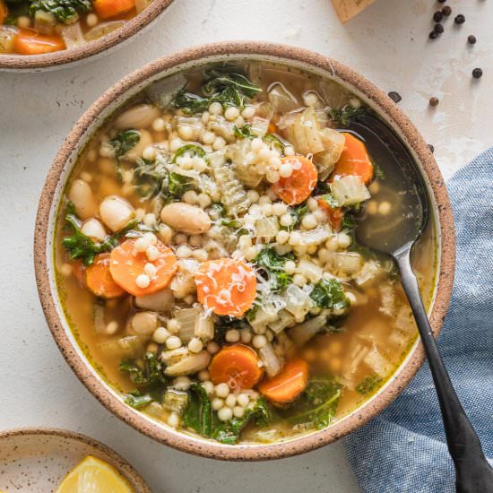 Slow Cooker White Bean Soup - Recipe photo by nourishandfete