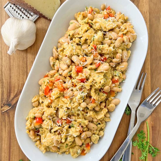 Scrambled Eggs with Beans - Recipe photo by Spain on a Fork