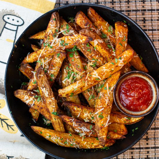 easy Sazón seasoned oven fries - Recipe photo by a zest for life