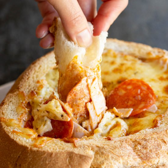 Epic Supreme Pizza Cob Loaf - Recipe photo by Wandercooks
