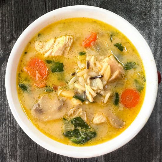 Chicken & Mushroom Wild Rice Soup - Recipe photo by MyLifeCookbook