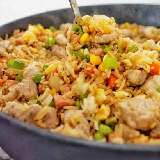 Pork Belly Fried Rice - Recipe photo by SweetCaramelSunday